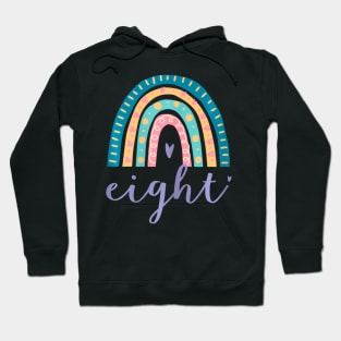 Eight Year Old Rainbow 8Th Birthday Gifts For Girls 8 Bday Hoodie